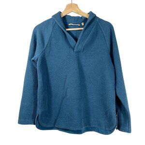 Soft Surroundings Women's Pullover Hooded Sweater Blue Size S